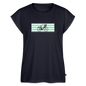 Women's Organic Roll Cuff T-Shirt - navy