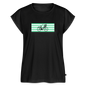 Women's Organic Roll Cuff T-Shirt - black