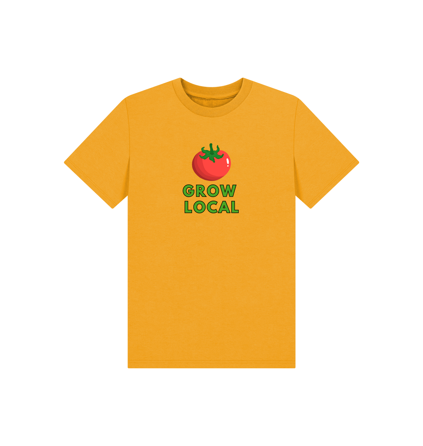 Mustard Printed Kids T-Shirt Front
