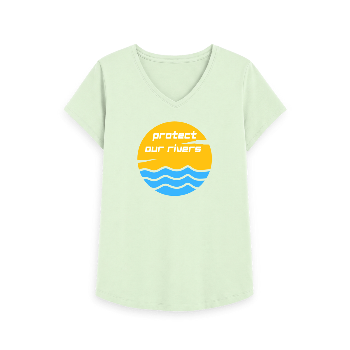 Pastel Green Printed T-shirt Front