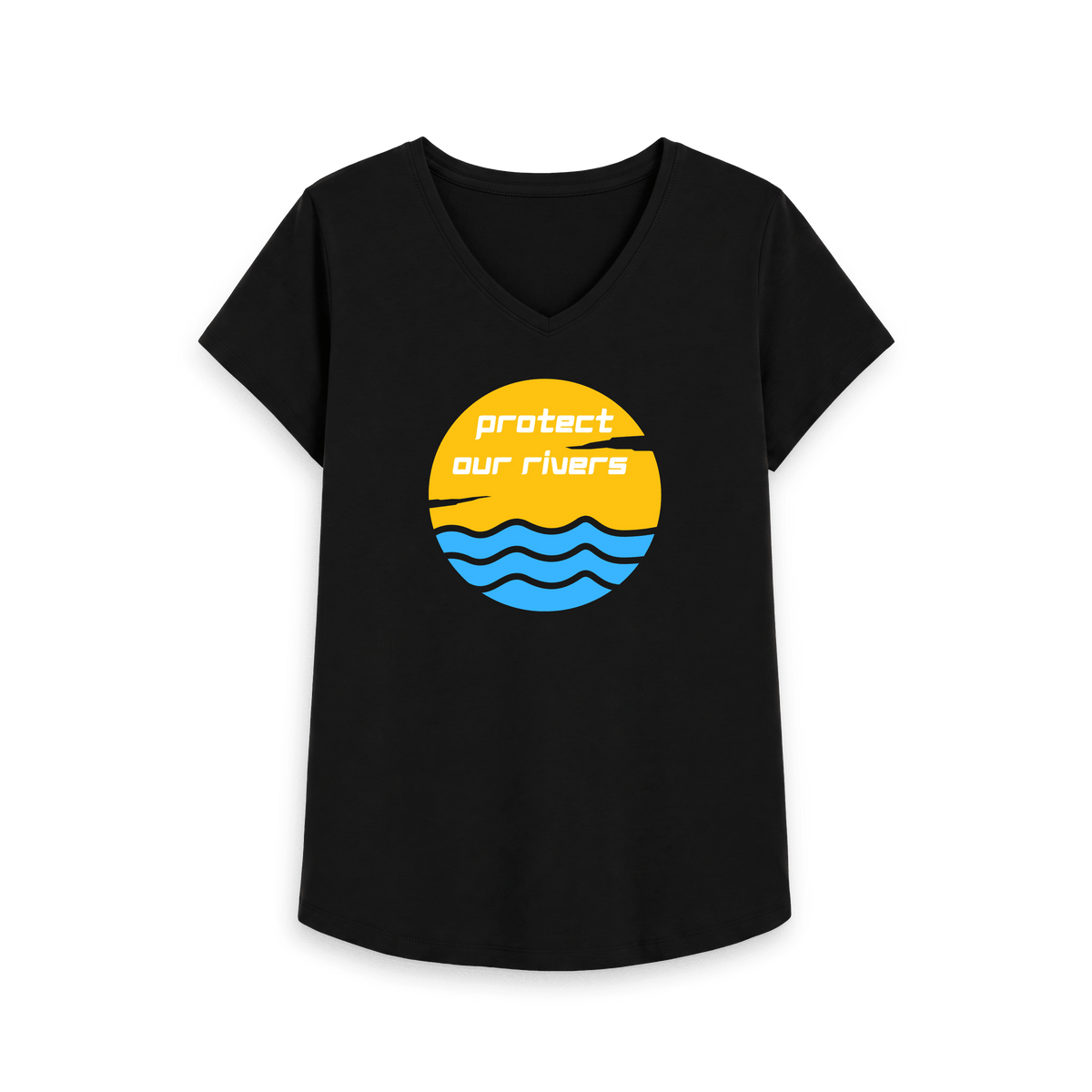 Black Printed T-shirt Front