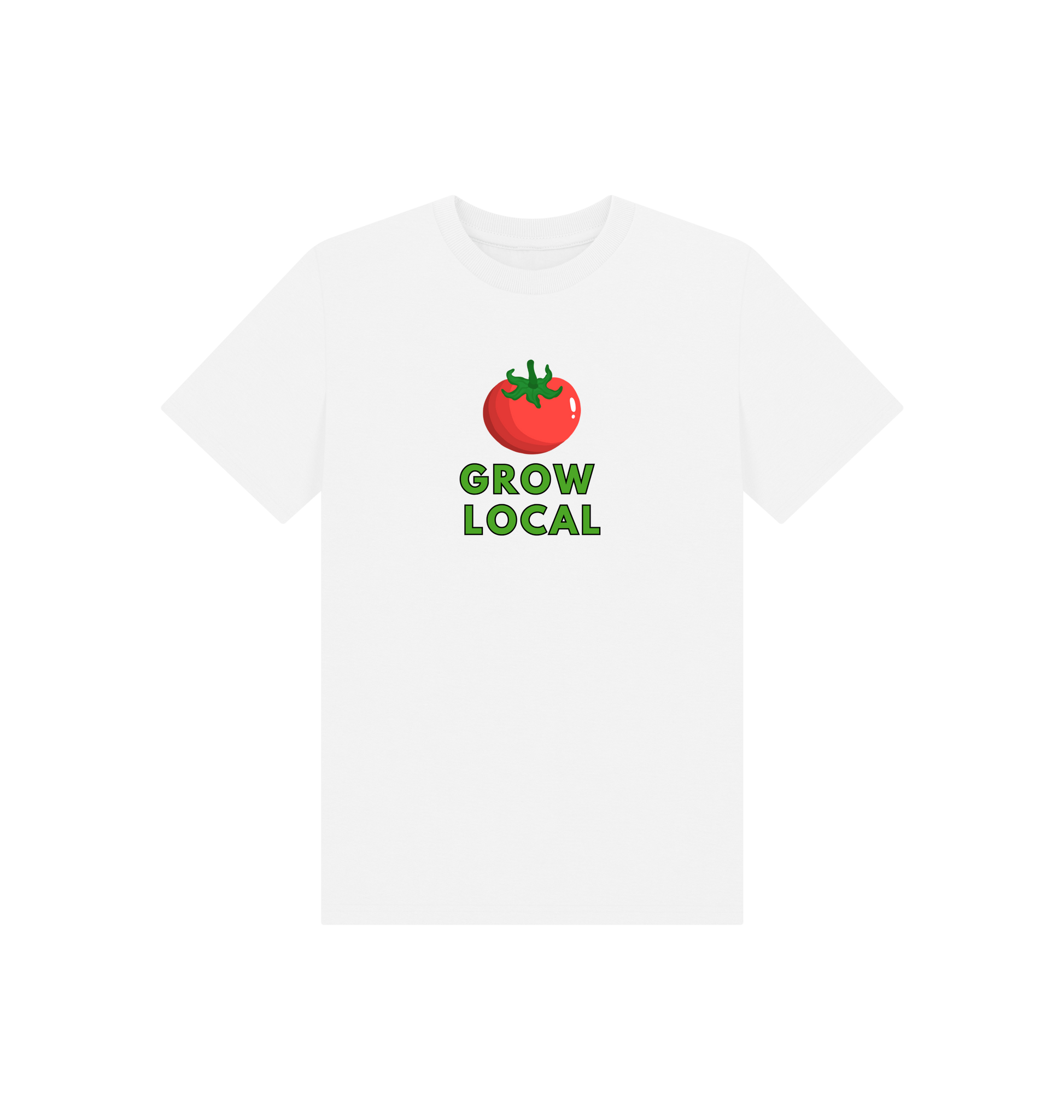 White Printed Kids T-Shirt Front
