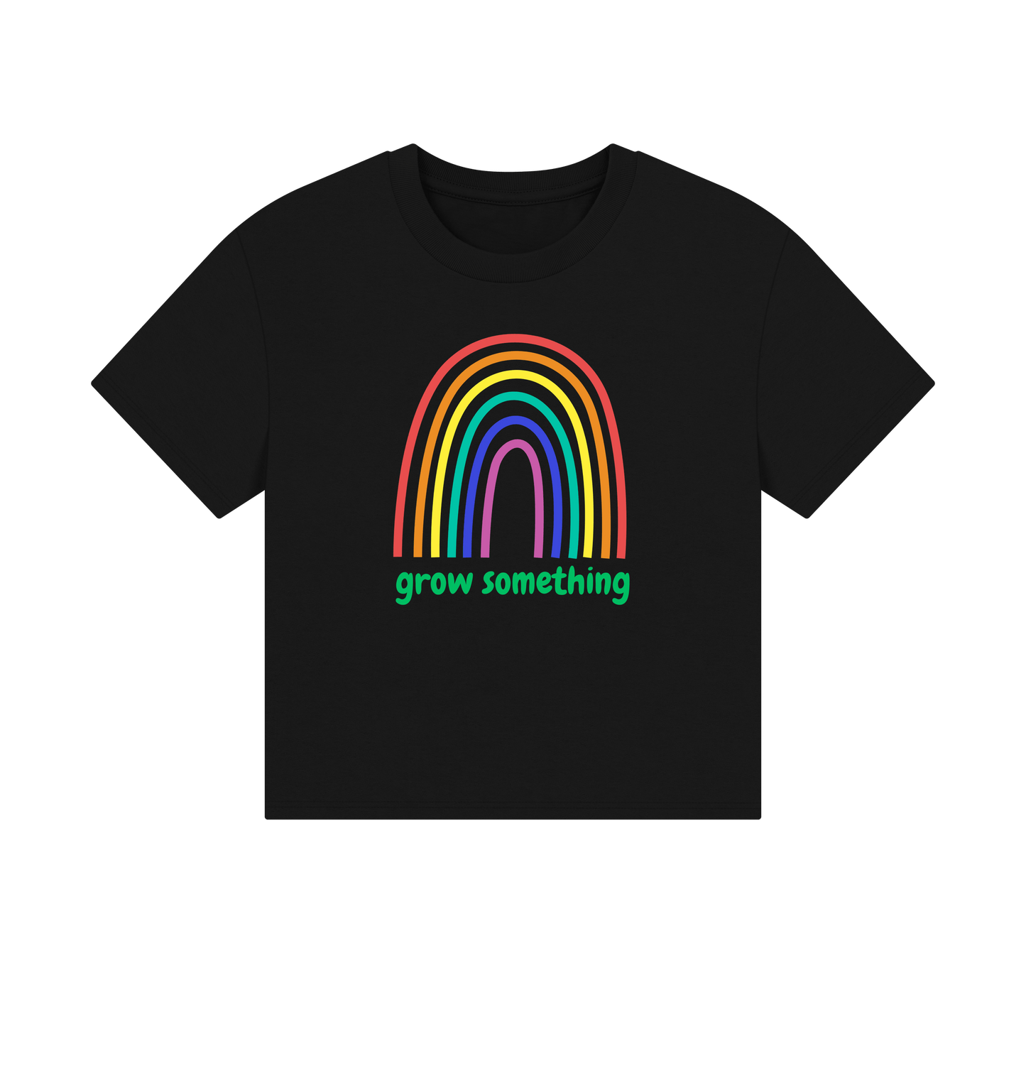 Black Printed T-shirt Front