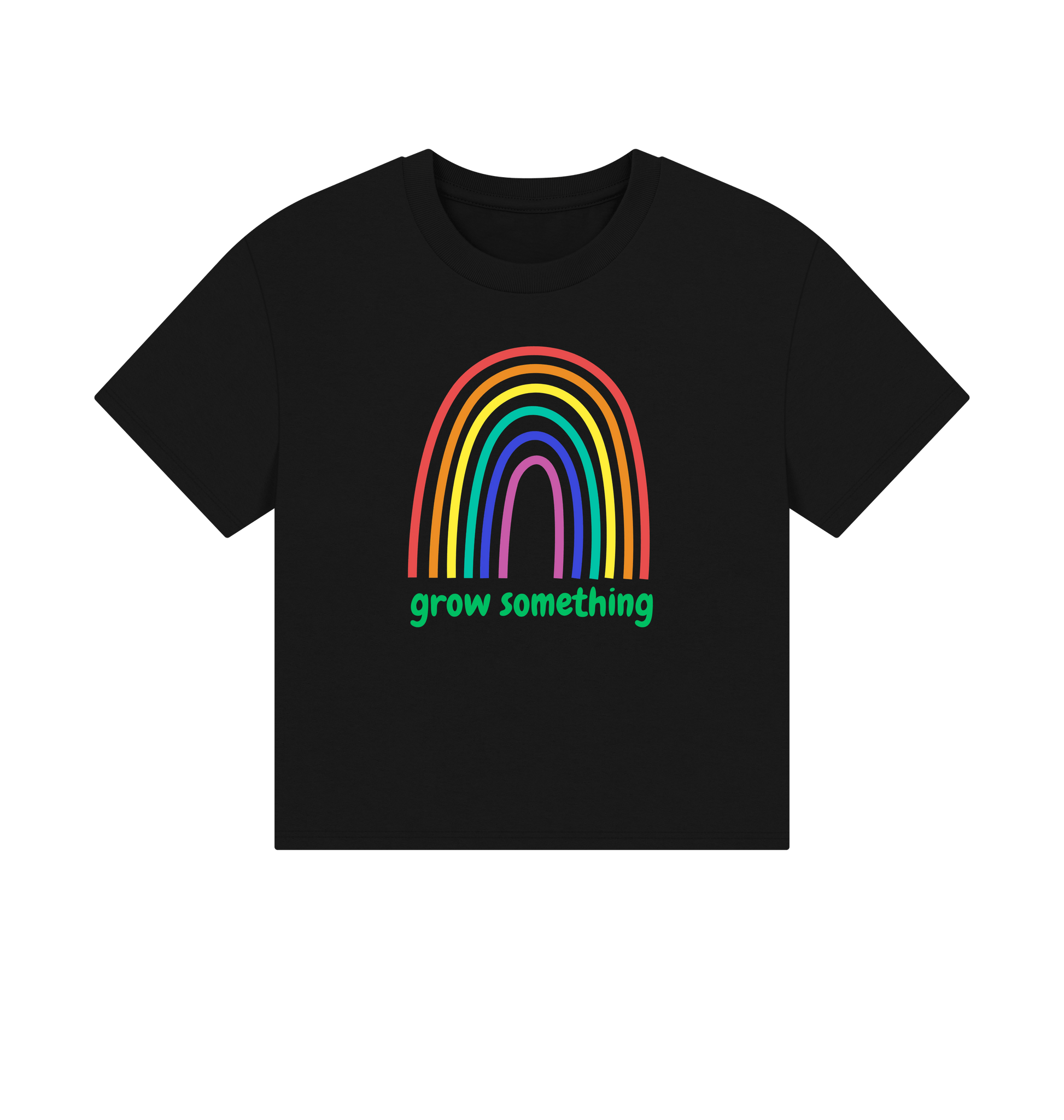 Black Printed T-shirt Front