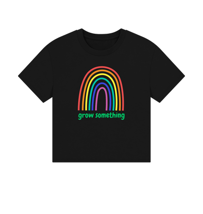 Black Printed T-shirt Front