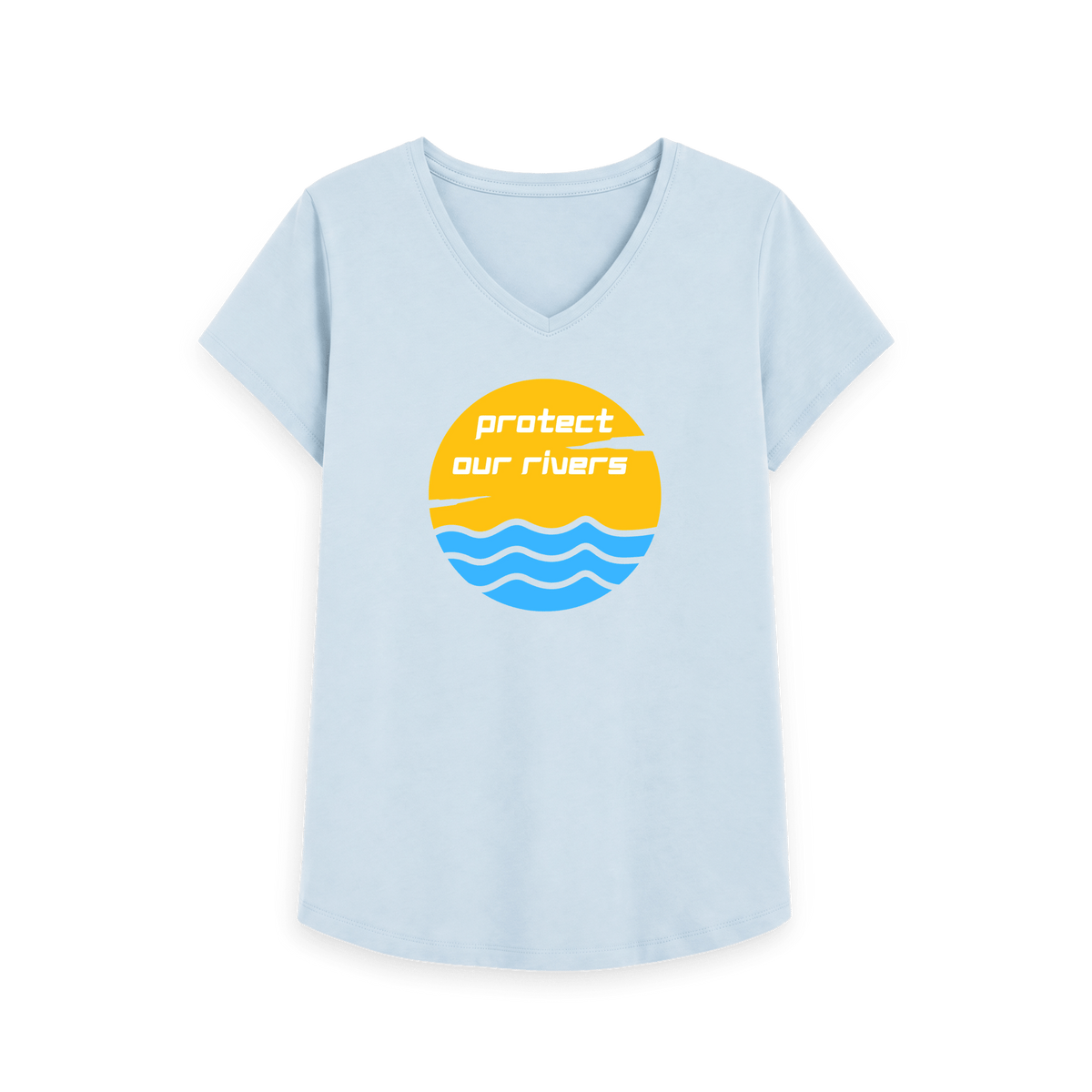 Sky Blue Printed T-shirt Front